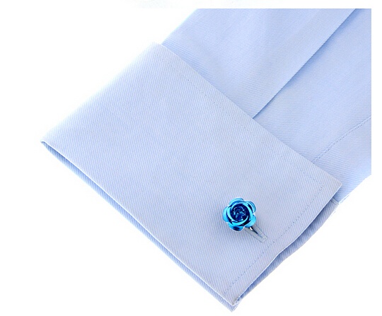 Manžetové knoflíčky Modrá růže