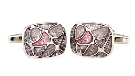 Manžetové knoflíčky Fashion Smalt - růžové