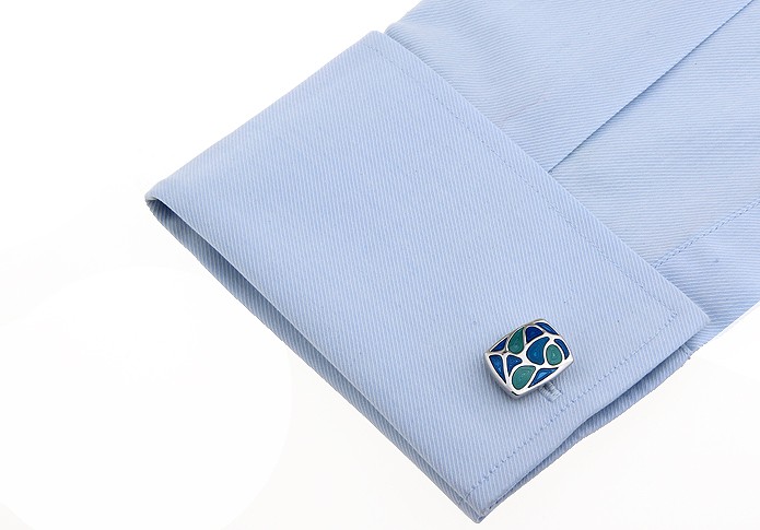 Manžetové knoflíčky Fashion Smalt - modré 