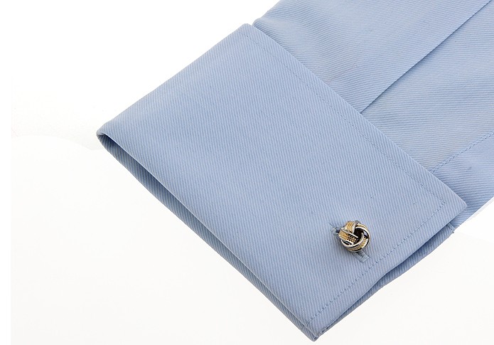 Manžetové knoflíčky Uzel I. stříbrno - zlatý