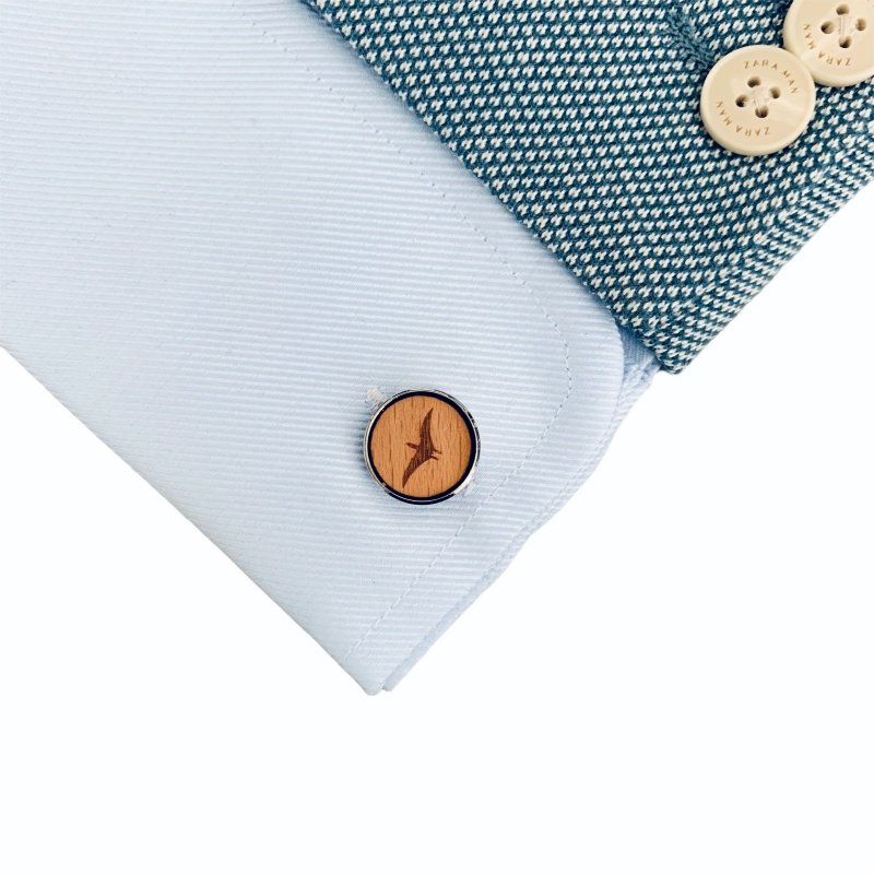 Dřevěné manžetové knoflíčky Pterodaktyl 