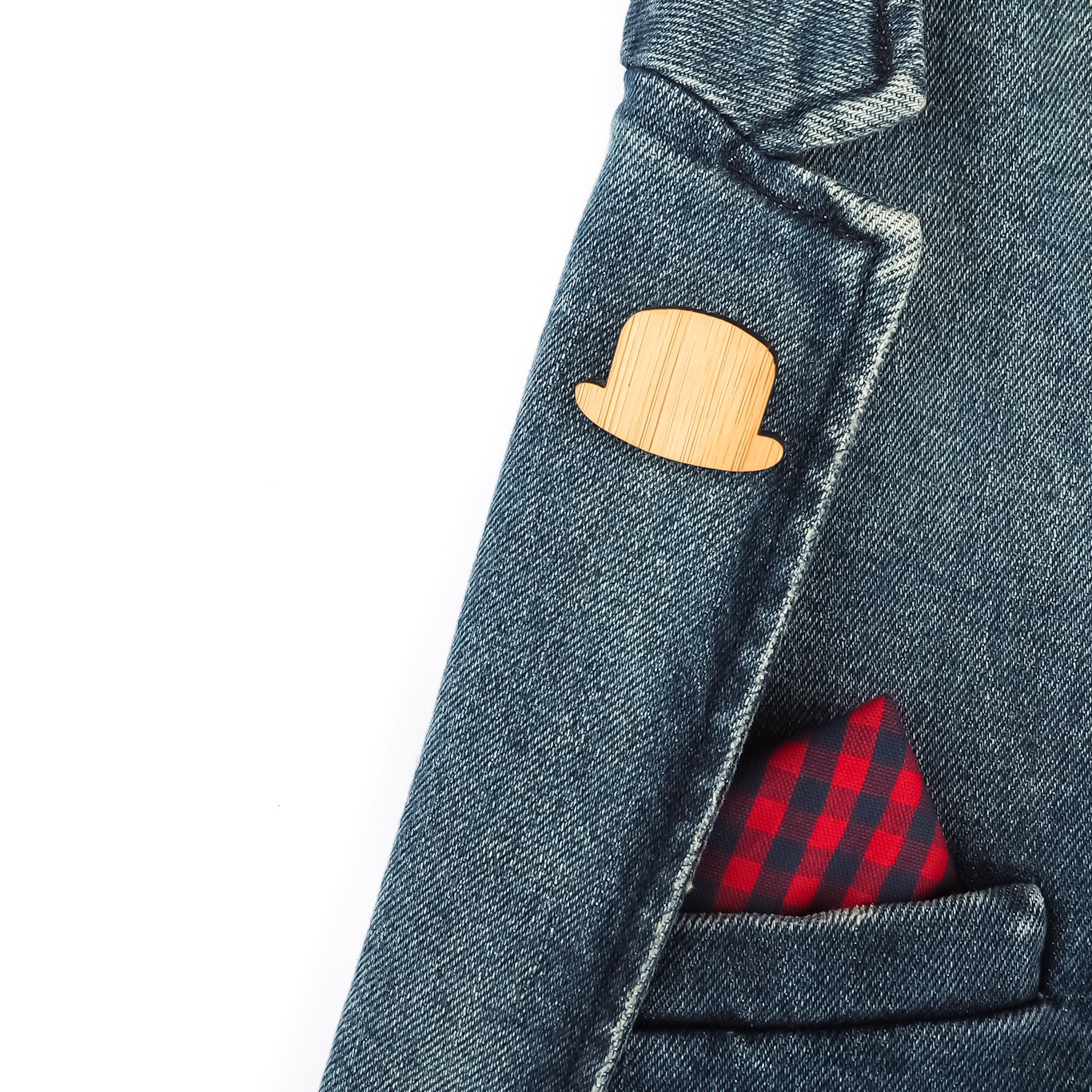 Dřevěná brož Buřinka 