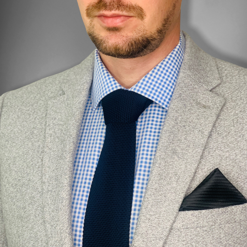 Černý kapesník Stripe 