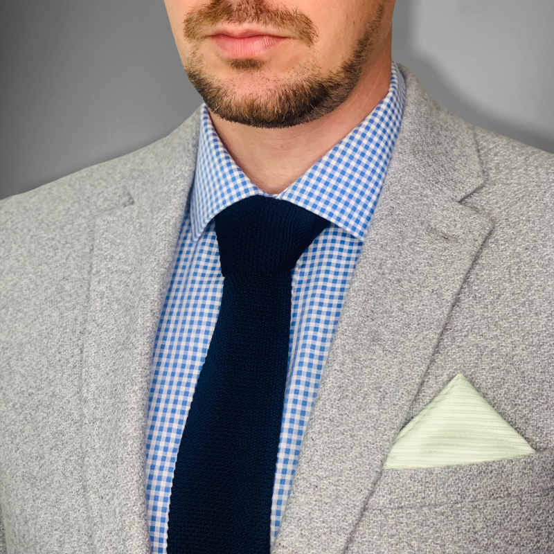 Světle zelený kapesník Stripe 