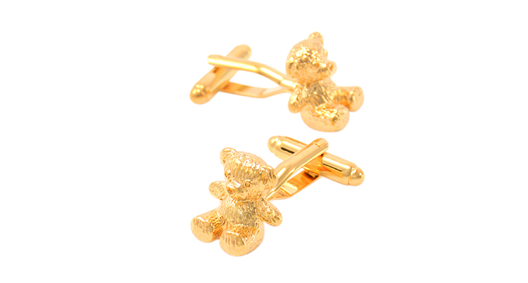 Manžetové knoflíčky zlatý Medvídek 