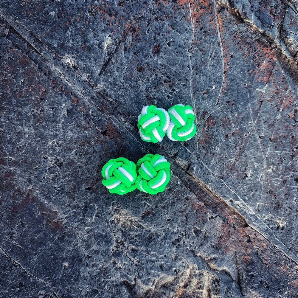 LMK Manžetové knoflíčky Ball - zelenobílé I.