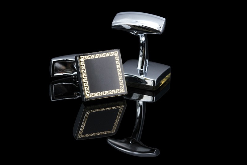 Manžetové knoflíčky Čtverec black 