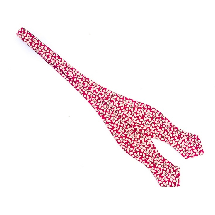 Červený vázací motýlek Listy