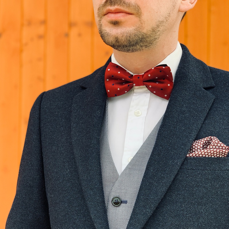 Motýlek Puntík - rudý 