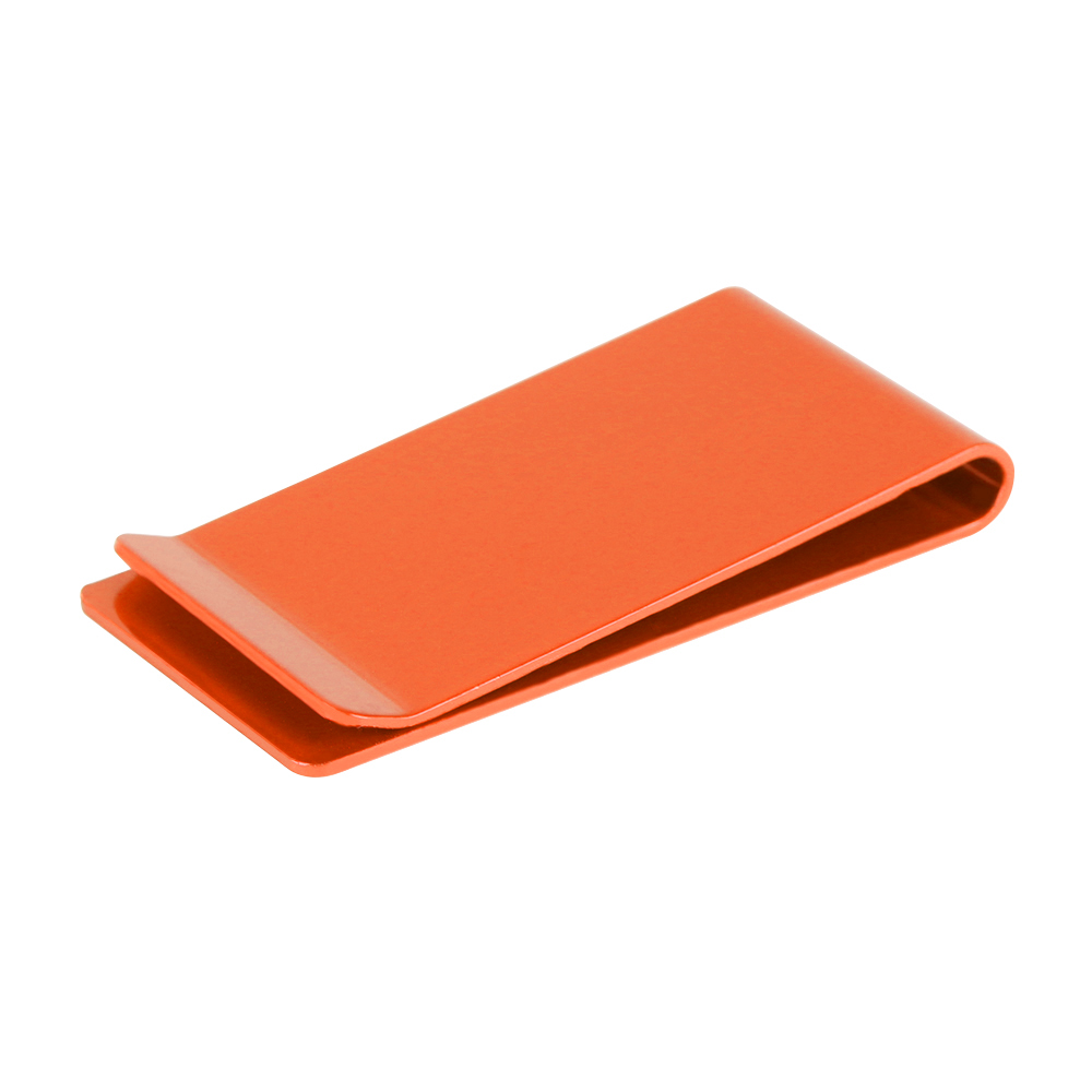 Oranžová spona na peníze