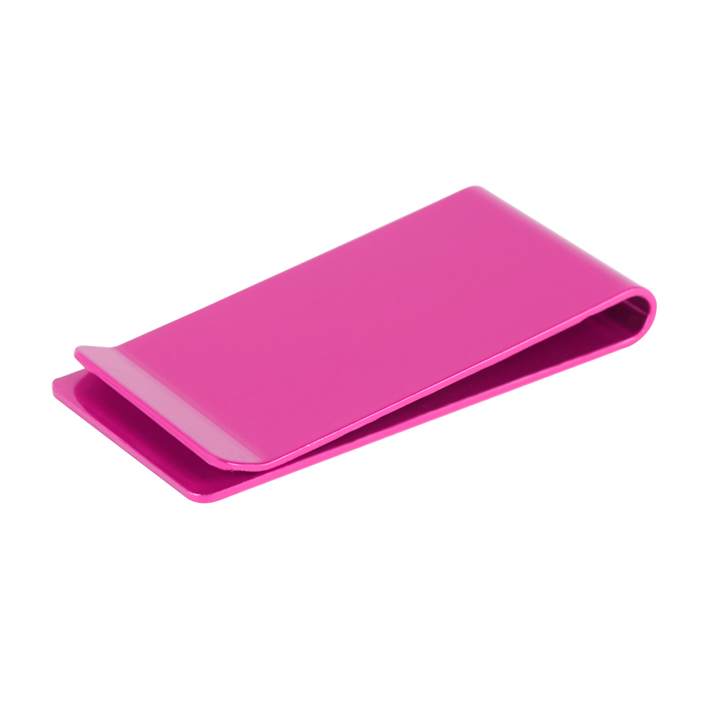 Růžová spona na peníze