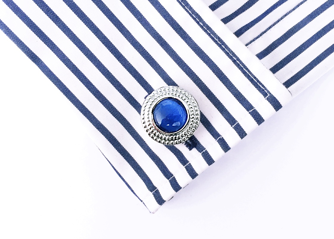 Manžetové knoflíčky Fashion Perla - modrá  