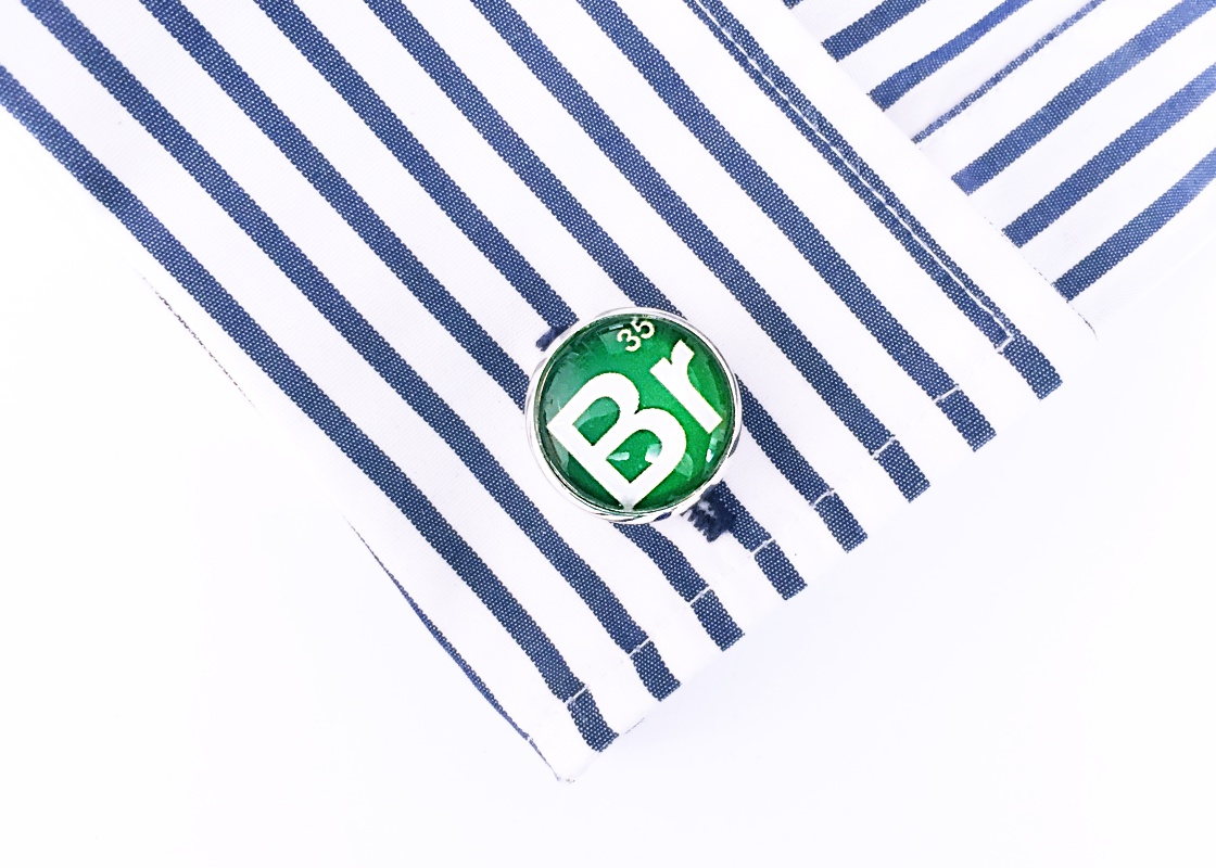 Manžetové knoflíčky Chemické prvky Br a Ba 