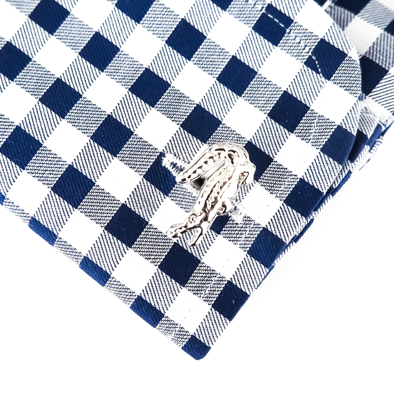 Manžetové knoflíčky Krokodýl stříbrný