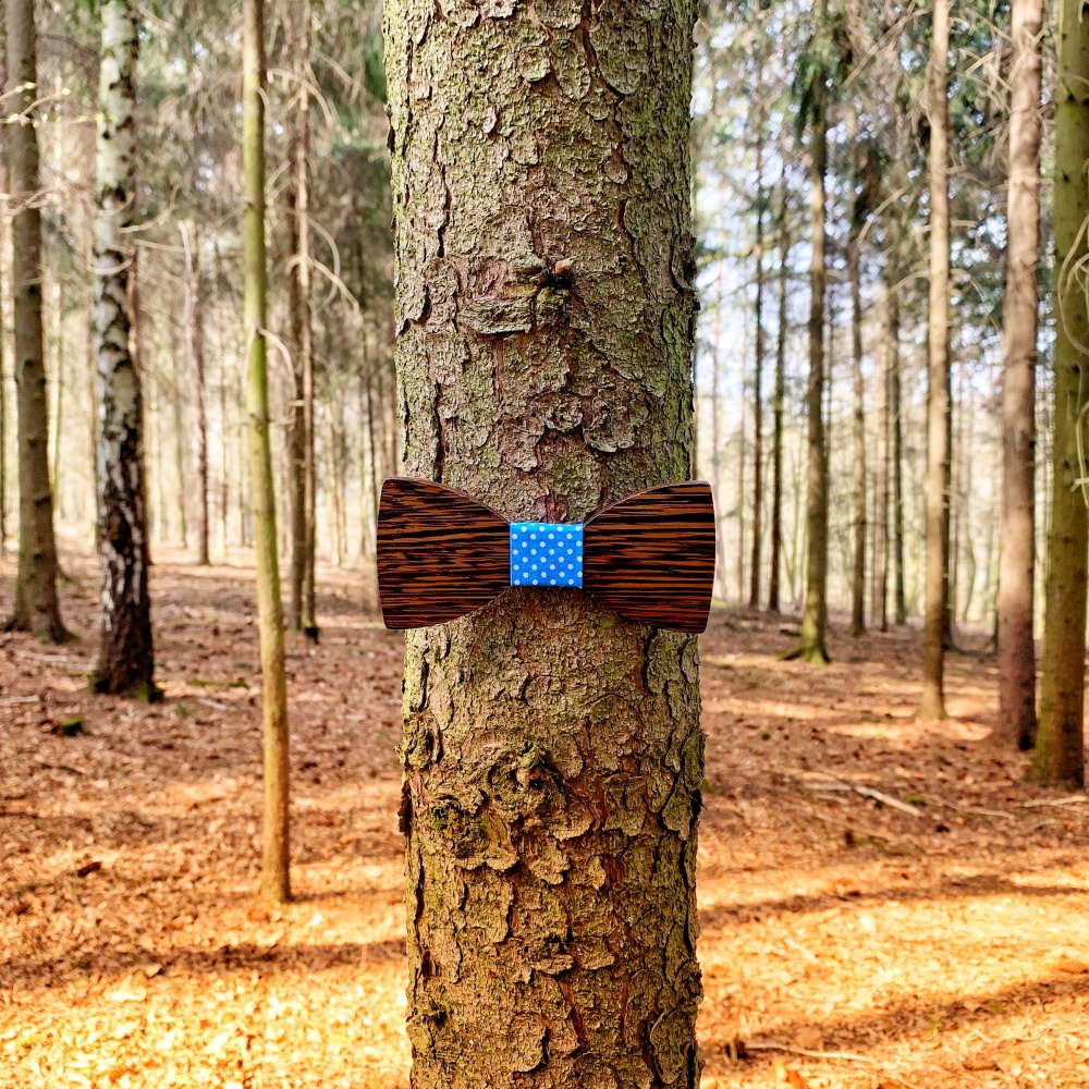 Dřevěný pánský motýlek Classic Dot wenge