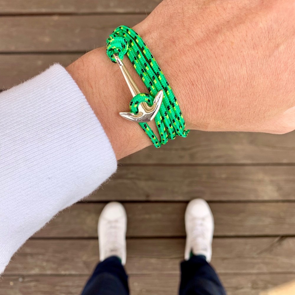 Zelený náramek Kotva 