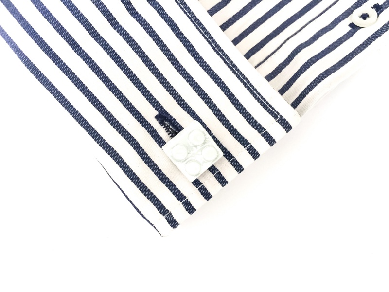 Manžetové knoflíčky Bílá kostička stavebnice 