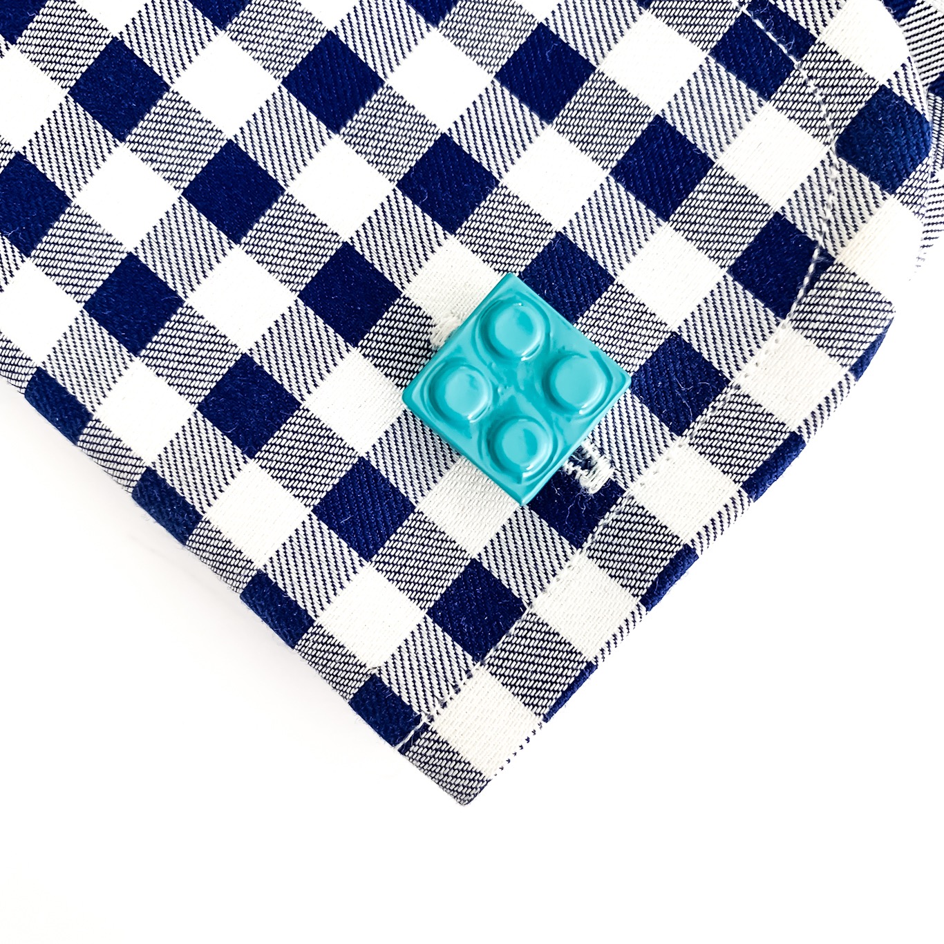 Manžetové knoflíčky Tyrkysová kostička stavebnice 