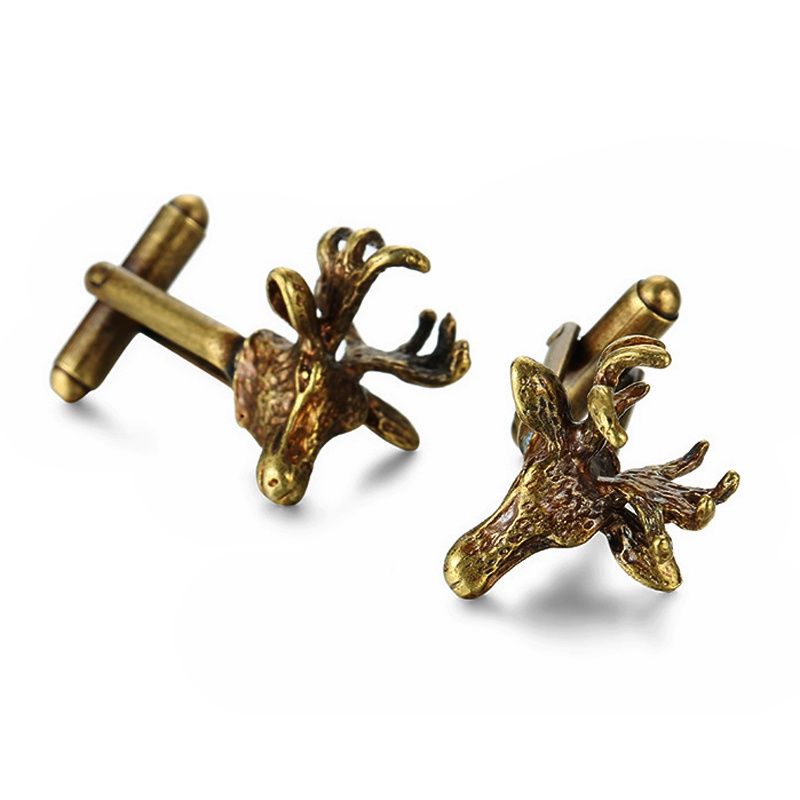 Manžetové knoflíčky Losí hlava vintage 