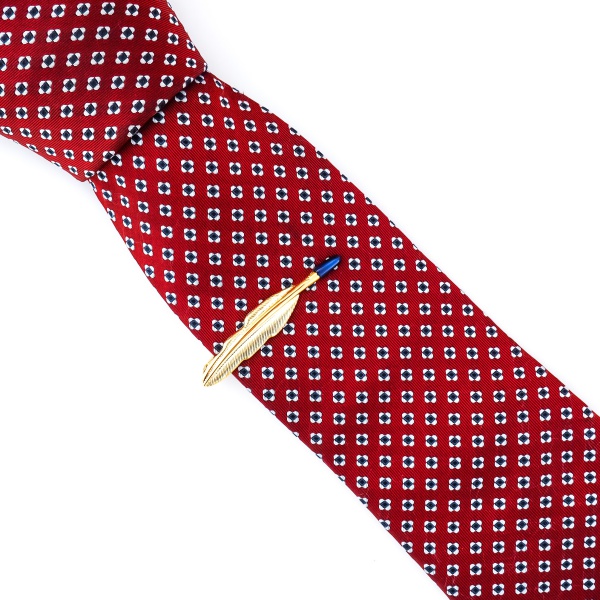 Zlatá spona na kravatu Brk na psaní 