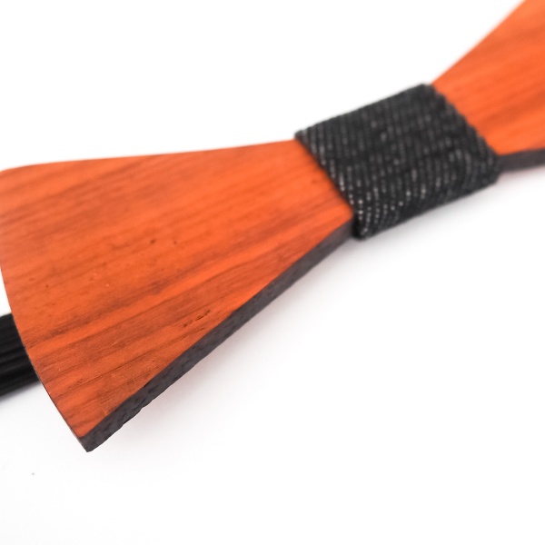 Dřevěný pánský motýlek Slim Black Denim I.