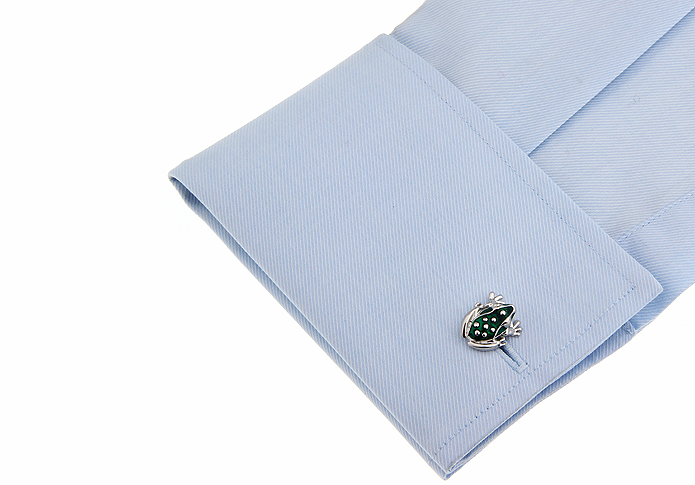 Manžetové knoflíčky Žába stříbrná 