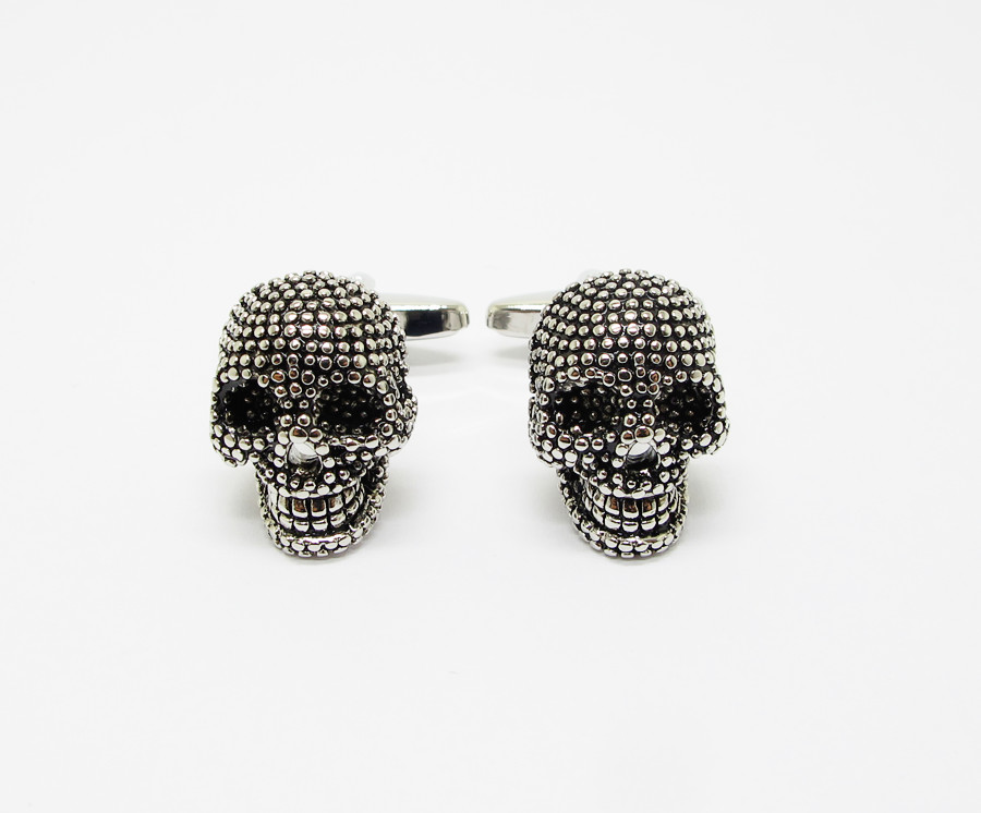 Manžetové knoflíčky Skull 3D