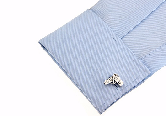 Set - spona na kravatu a manžetové knoflíčky Pistole 9MM