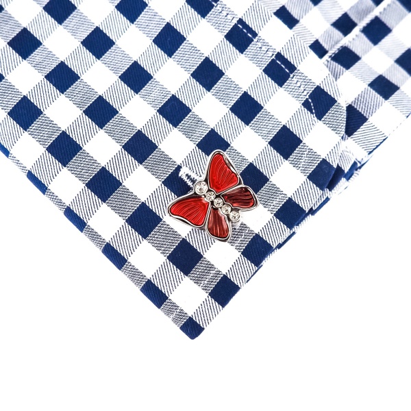 Manžetové knoflíčky Červený motýl 