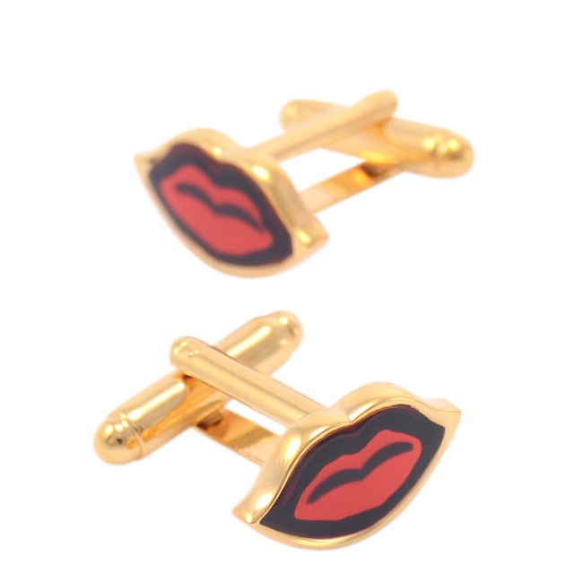 Manžetové knoflíčky Červené rty 