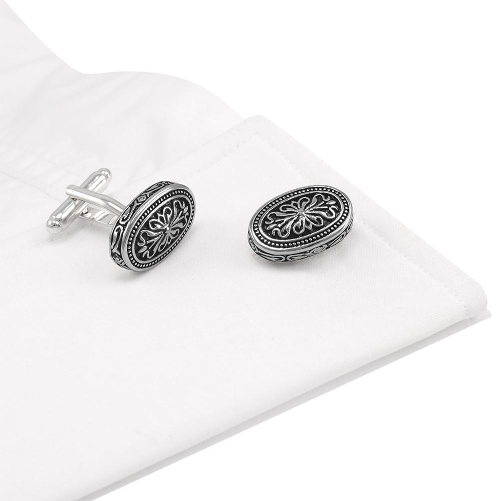 Manžetové knoflíčky Black vintage ovál 