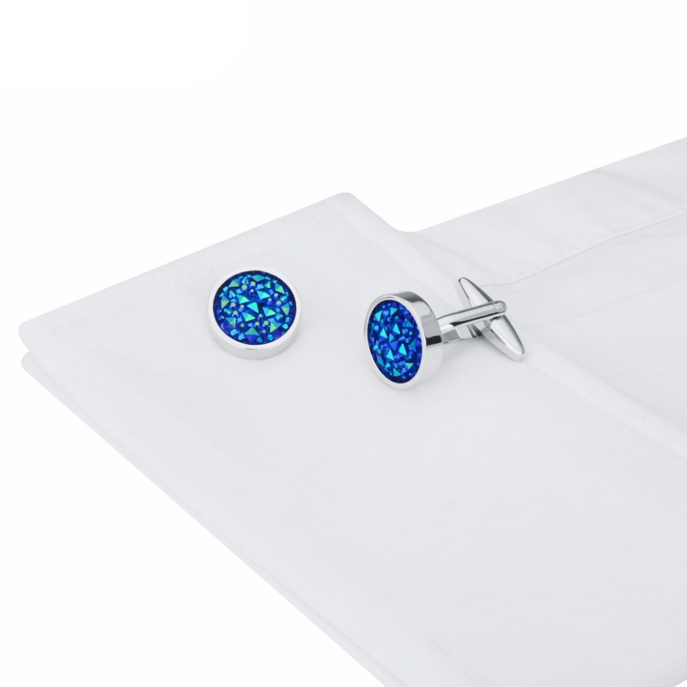 Manžetové knoflíčky Blue Bohemia crystal 
