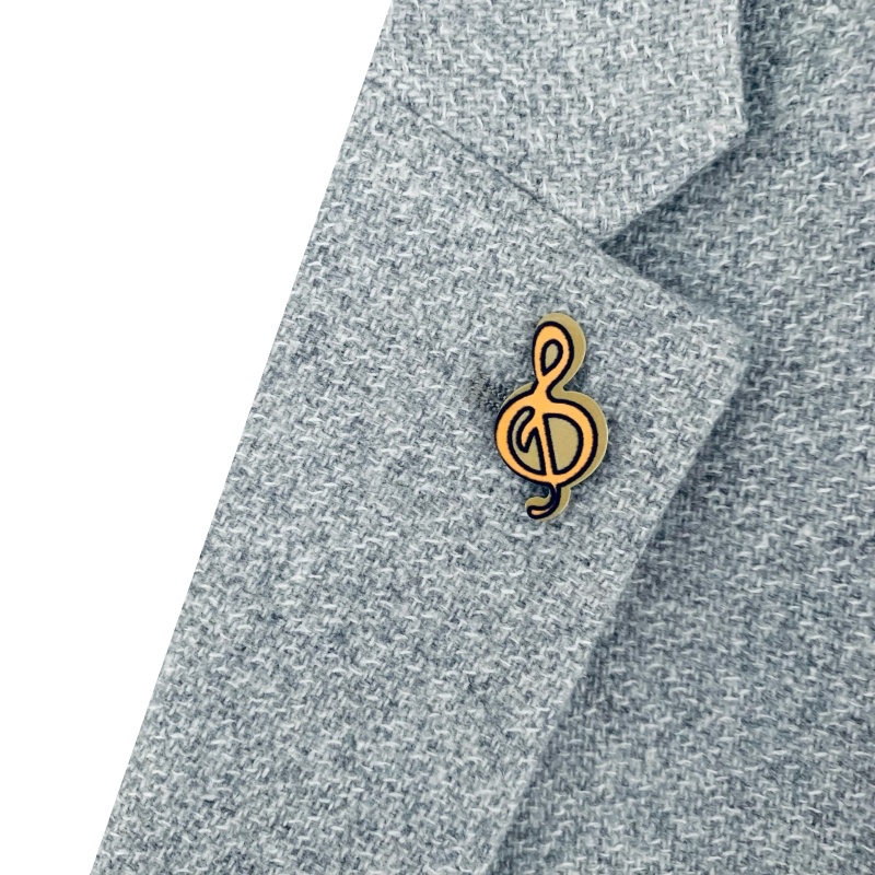 Brož Houslový klíč color 