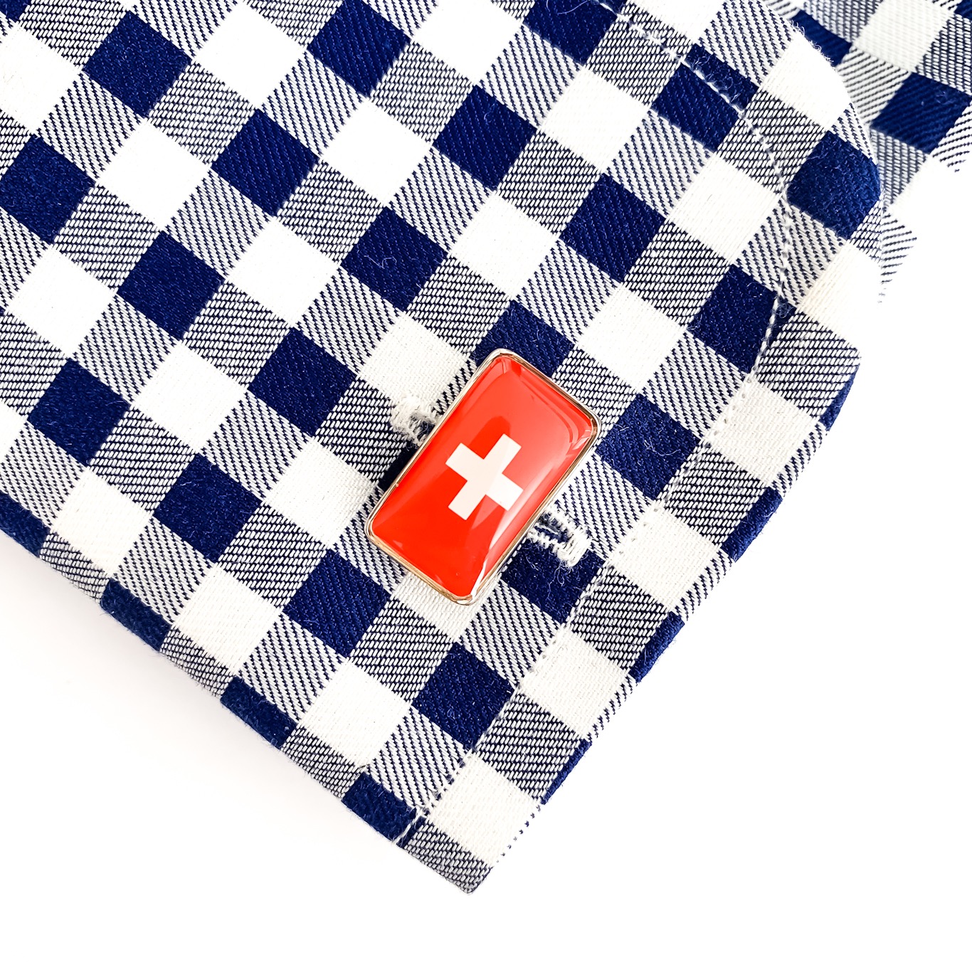 Manžetové knoflíčky Vlajka Švýcarko 