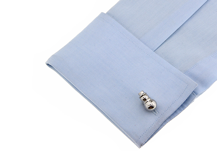 Manžetové knoflíčky Sněhulák stříbrný