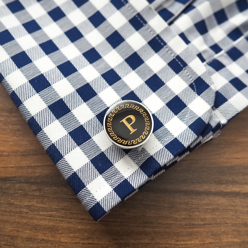 Manžetové knoflíčky Iniciály P Fashion