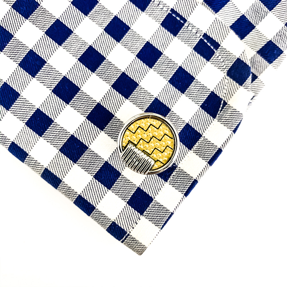 Manžetové knoflíčky Carbon gold 