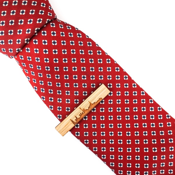 Dřevěná spona na kravatu New York 