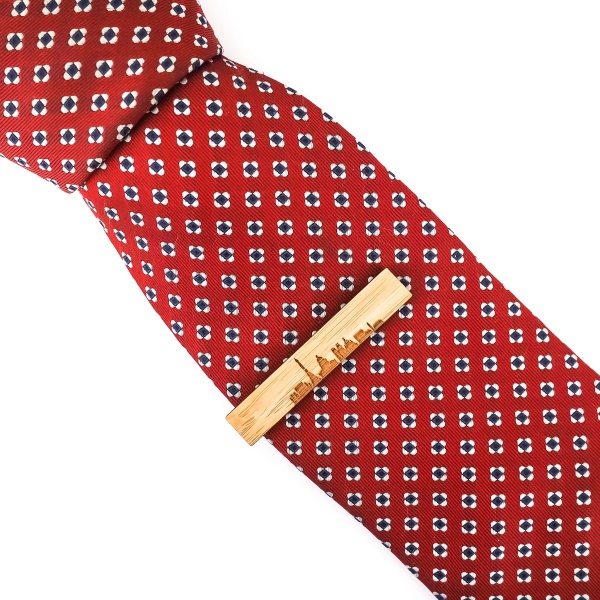 Dřevěná spona na kravatu Paříž 