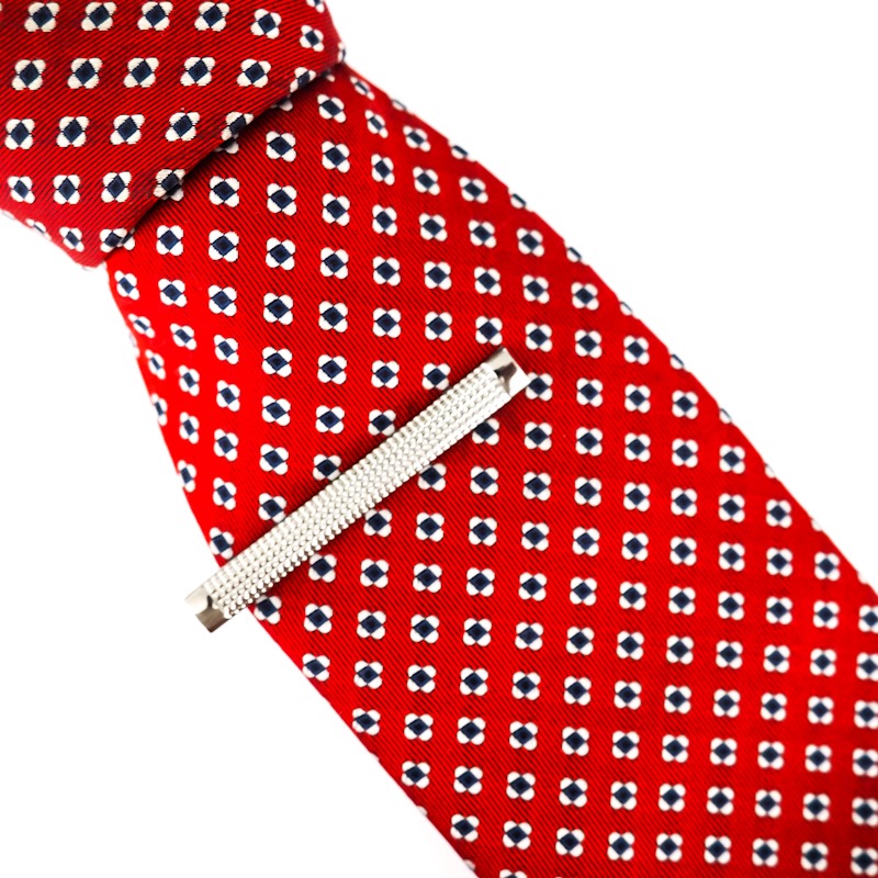 Šedý set - spona na kravatu a manžetové knoflíčky Gun 