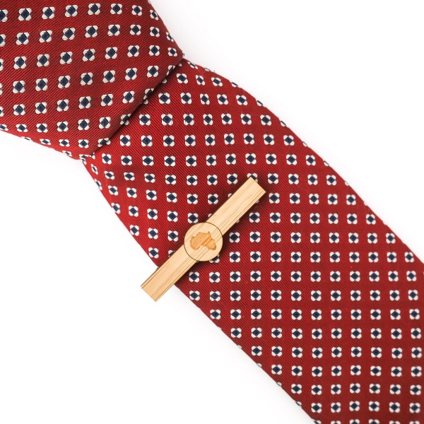 Dřevěná spona na kravatu round Afrika