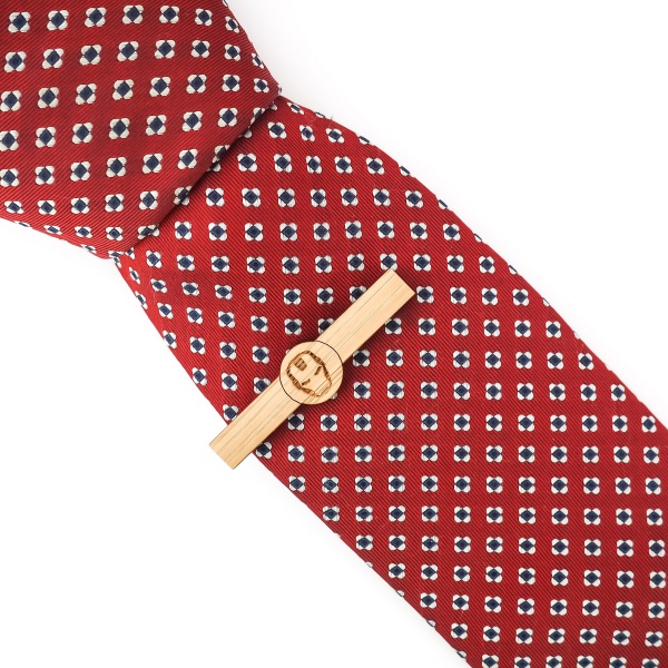 Dřevěná spona na kravatu round Maska 