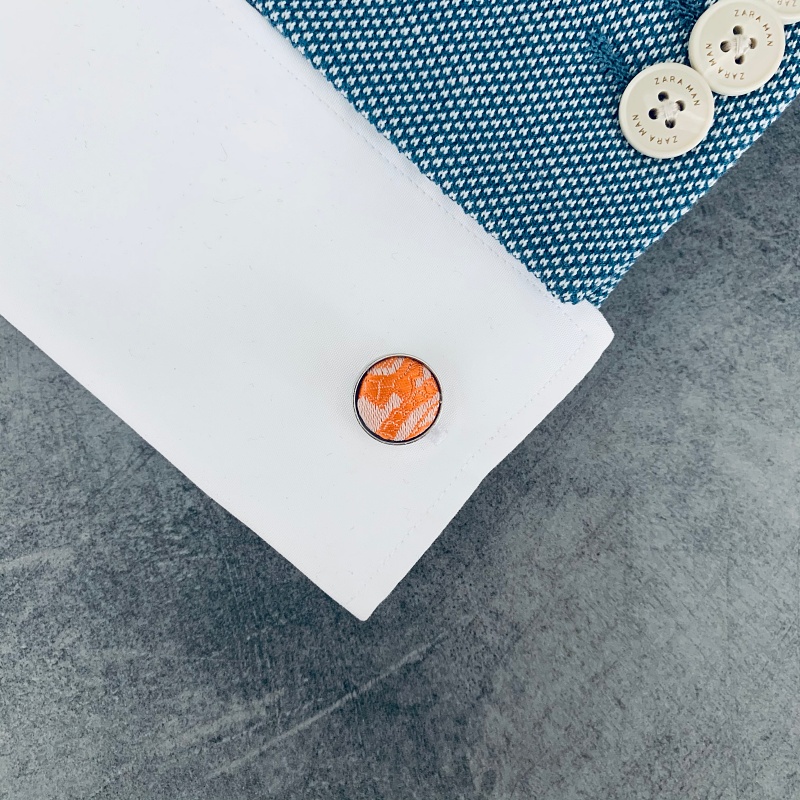 Manžetové knoflíčky Vintage oranžové 