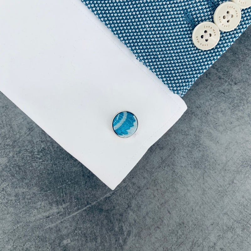 Manžetové knoflíčky Vintage světle modré 