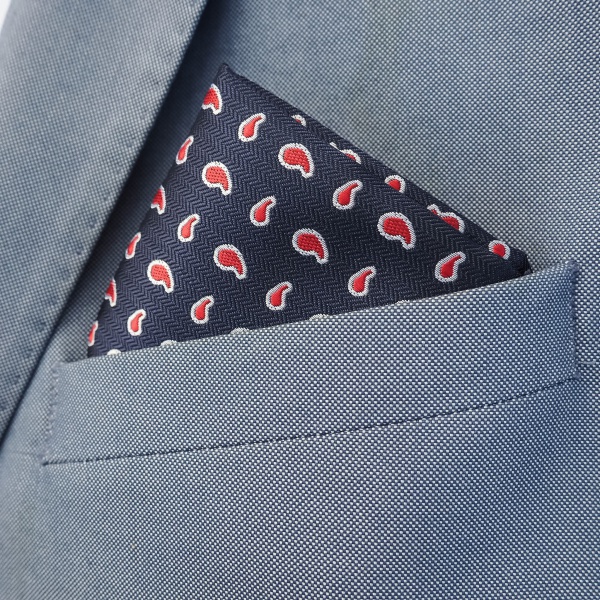 Modrý kapesník do saka Blood