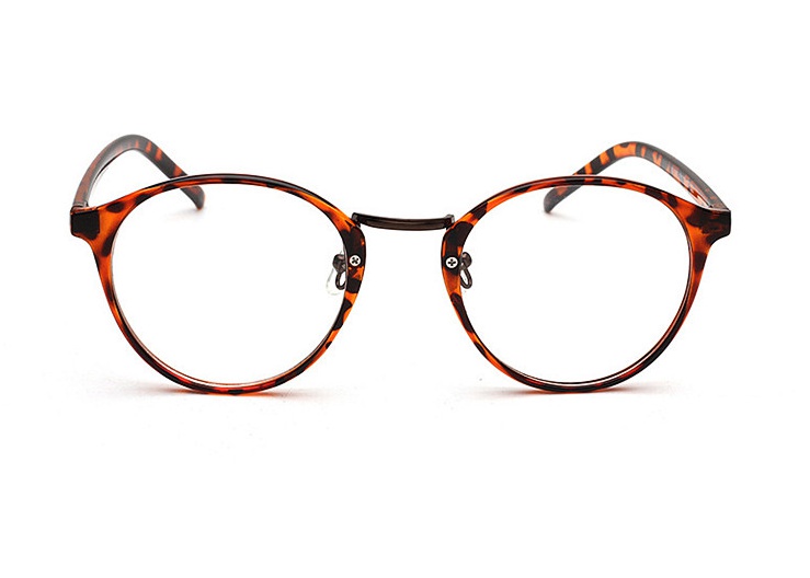 Leopardí čiré brýle Retro Vintage 