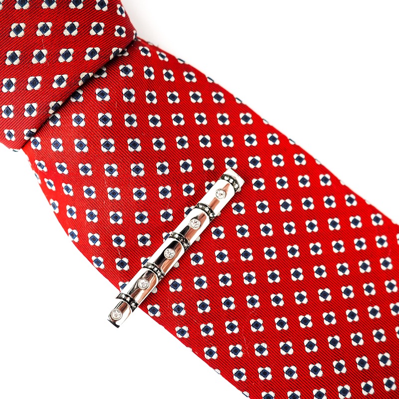 Set - spona na kravatu a manžetové knoflíčky Mouse crystal 