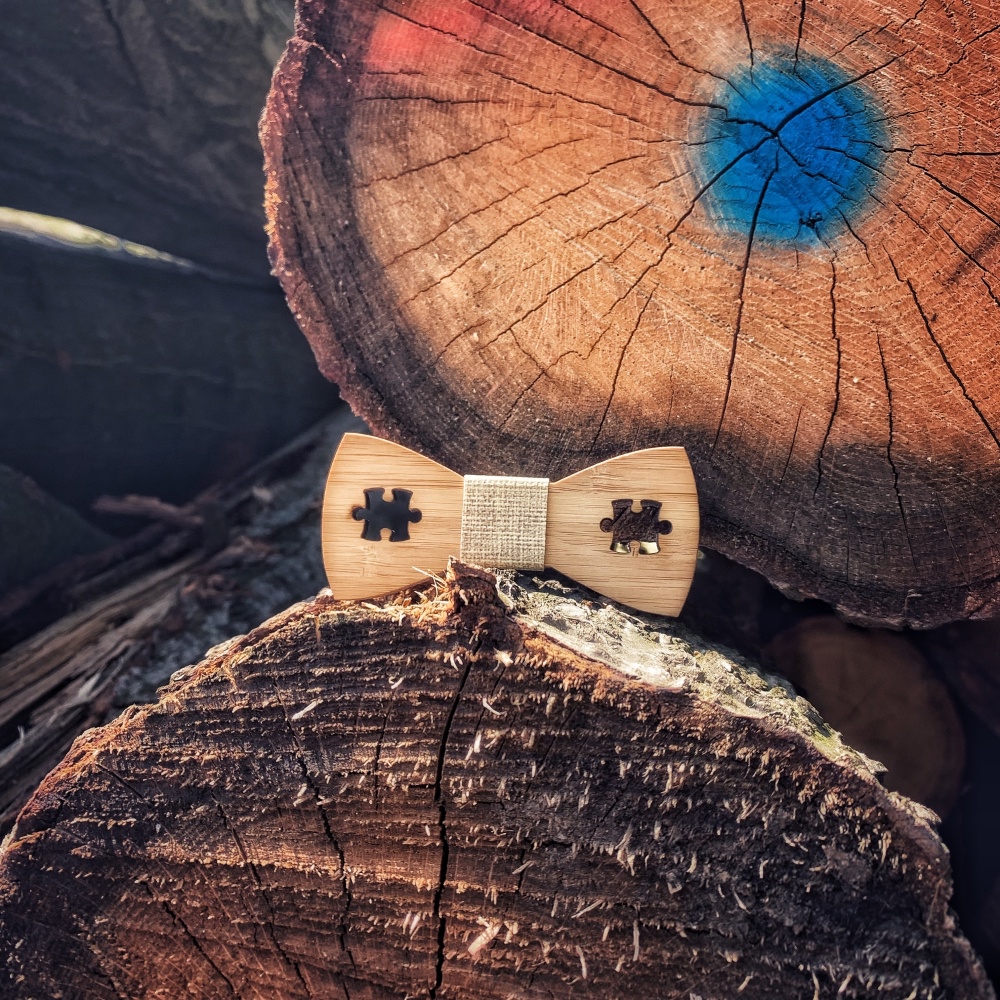 Chlapecký dřevěný motýlek Puzzle I. 