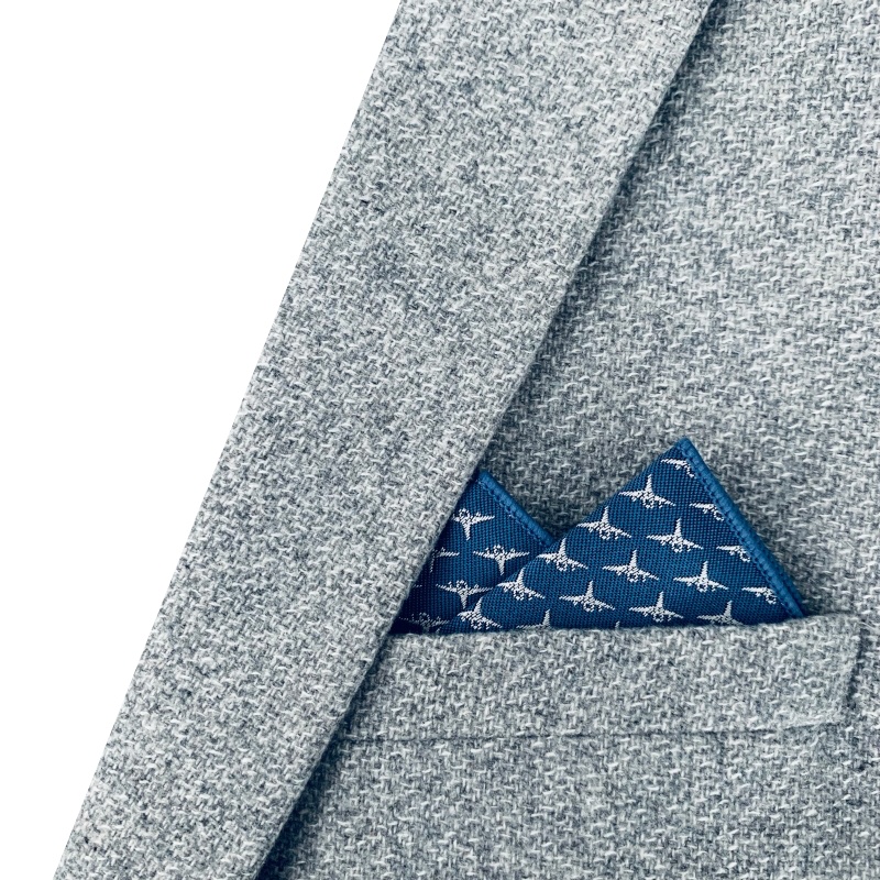 Modrý kapesník do saka Letadlo 