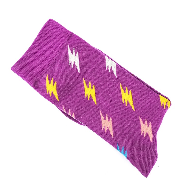 Fialové ponožky Blesky 